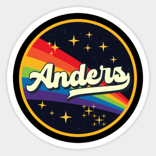 Anders // Rainbow In Space Vintage Style Sticker